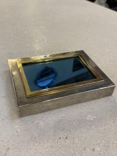 Brass and Glass Humidor Box with Wood Interior 1970s - 4518922