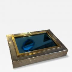 Brass and Glass Humidor Box with Wood Interior 1970s - 4521680