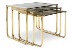 Brass and Glass Nesting Tables - 3905264