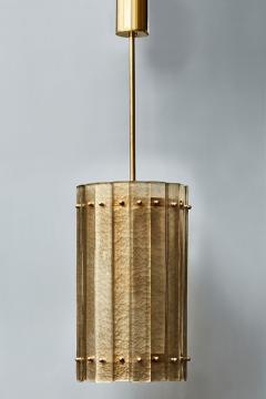 Brass and Golden Murano Glass Lantern - 4721931