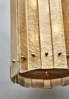 Brass and Golden Murano Glass Lantern - 4721934