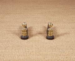Brass and Iron Engine Turned Andirons - 4205001