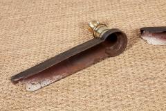 Brass and Iron Engine Turned Andirons - 4205006