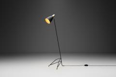 Brass and Lacquered Metal Floor Lamp Europe 1950s - 4400376