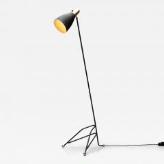 Brass and Lacquered Metal Floor Lamp Europe 1950s - 4401037