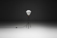 Brass and Lacquered Metal Tripod Floor Lamp by EWJ Attr Sweden ca 1950s - 4593187