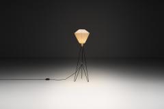 Brass and Lacquered Metal Tripod Floor Lamp by EWJ Attr Sweden ca 1950s - 4593190