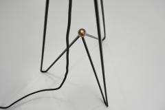 Brass and Lacquered Metal Tripod Floor Lamp by EWJ Attr Sweden ca 1950s - 4594468