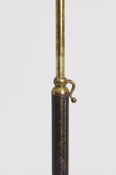 Brass and Leather Floor Lamp - 4491882