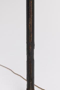 Brass and Leather Floor Lamp - 4491886