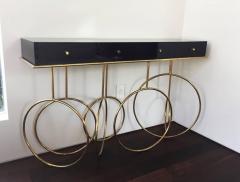 Brass and Lucite Console Table by Amparo Calderon Tapia - 332936