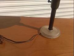 Brass and Lucite Flying Saucer Table Lamp - 3877698