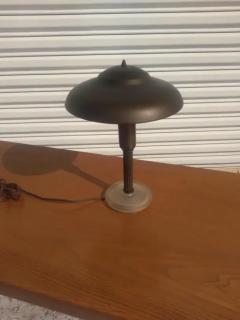 Brass and Lucite Flying Saucer Table Lamp - 3877703