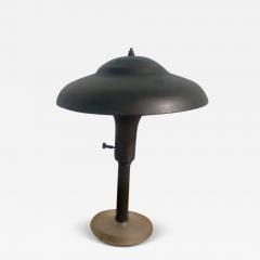 Brass and Lucite Flying Saucer Table Lamp - 3881281