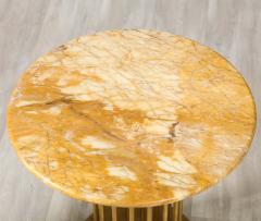 Brass and Marble Contemporary Side Table - 2653763