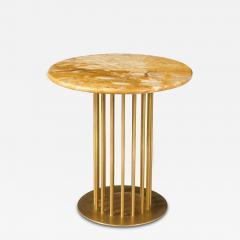 Brass and Marble Contemporary Side Table - 2662675