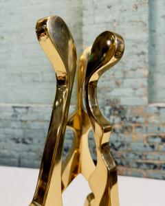 Brass and Polished Aluminum Figurative Sculpture attributed Jean Arp 1970 - 3259556