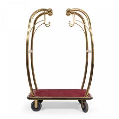 Brass and Red Carpet Hotel Luggage Carts - 4197772