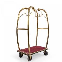 Brass and Red Carpet Hotel Luggage Carts - 4197773