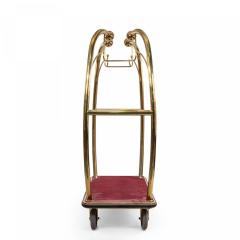 Brass and Red Carpet Hotel Luggage Carts - 4197774