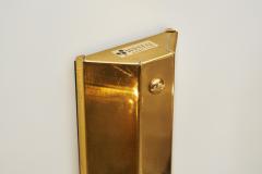 Brass and Smoked Glass Wall Light for Westal Sweden Second half of 20th Century - 3663942