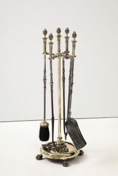 Brass and Steel Firetools in Brass Stand - 3924863