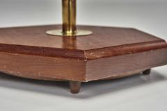 Brass and Wood Floor Lamp with Two Adjustable Arms Europe Mid 20th Century - 4779665