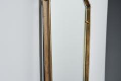 Brass and Wood Mirror Italy 1950s - 4386863