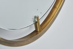 Brass and Wood Mirror Italy 1950s - 4386865