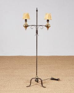 Brass and Wrought Iron Floor Lamp - 4155210