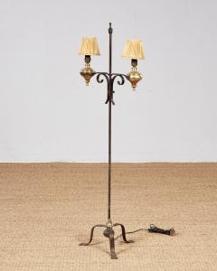 Brass and Wrought Iron Floor Lamp - 4155211