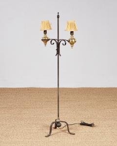 Brass and Wrought Iron Floor Lamp - 4155216