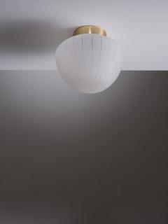 Brass and glass ceiling lamp - 2763700