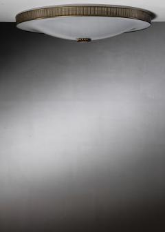 Brass and glass ceiling lamp - 4466894