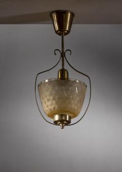 Brass and glass pendant - 4425243