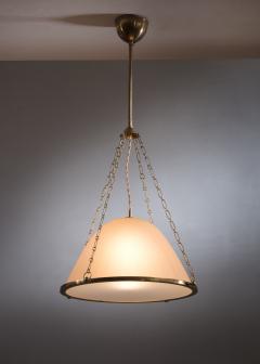 Brass and glass pendant lamp - 3577553