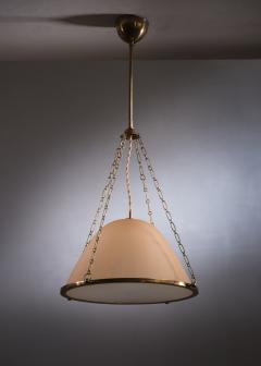 Brass and glass pendant lamp - 3577554