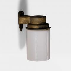 Brass and glass wall lamp - 4589313