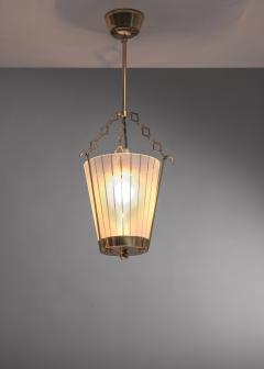 Brass and striped glass pendant - 3243280