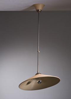 Brass and wood pendant lamp - 3445132