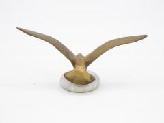 Brass bird in Flight on marble base - 2329874