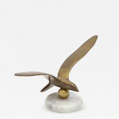 Brass bird in Flight on marble base - 2332576