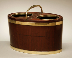 Brass bound mahogany wine cooler c 1800 - 2484920