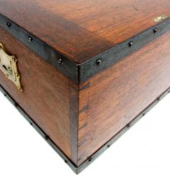 Brass bound teak campaign trunk - 822744