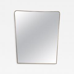 Brass frame mirror Italy c1950 - 3826010