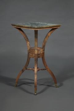 Brass inlaid rosewood center table possibly for the display of a sculpture - 4723093