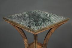 Brass inlaid rosewood center table possibly for the display of a sculpture - 4723094