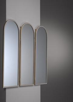 Brass triptych wall mirror - 3243421