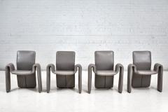Brayton International Gray Leather Lounge Chairs 1980 - 2974581