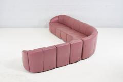 Brayton Pink Leather 10 Piece Modular Sofa 1980 - 2238048